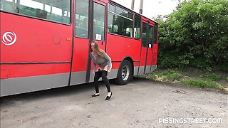 Girl pissing sex with luring one and only from Pissing Street