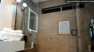 Adorable blonde teen slut with big boobs flashing in public