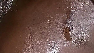 Horny African Foreplay Teen Loves to Get Wet by the Feeling of Soft Cock Rubbing Her Oiled Pussy