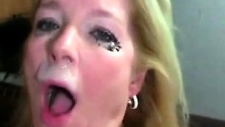 Deutscher Amateur, hausgemachtes Spermaschlucken