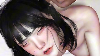 3D Super Cute Korean Babe Got Fucked so Hard by Fat Dick