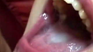 Thick Cum Dripping From Eager Mouth - Addicted Swallow Slut