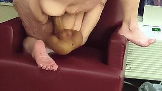 Fat Whore Rides You in the Chair Cums Squirting Everywhere