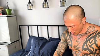 Tattooed Damian Dragon Barebacks Barret Dean Ass