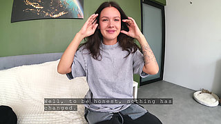 First time sex with a busty virgin stepsister. Huge cumshot. POV