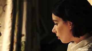 Fit Brunette British MILF Belle O'Hara Gets Fucked Hard On the Kitchen Table On X-mas Eve