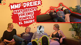 Perverted Threesome! Best Friend of My Stepfather and Stephan Take Me Apart! Squirt and Sperm Eating!