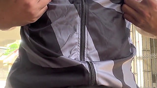 Horny Cyclist Boy Outdoor Masturbation