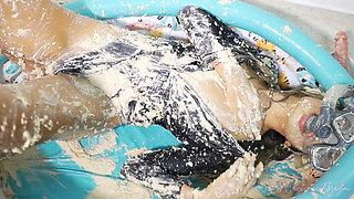 I Dive Into a Pool Filled with Oatmeal with My Snorkel