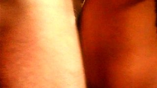 Hot brunette amateur MILF rides hubbys cock