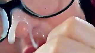 Huge Facial for Big Tits MILF