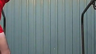 Train Tramp, in Layered Nylons - Nylon Slut Sneaks Into Railway Yard