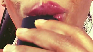 Obeying my master's orders by smoking and sucking cock