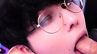 Big tit blonde her busty brunette GF share big cock