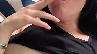 Chillout and Smoking Two Cigarettes of Course with My Two Naked Boob