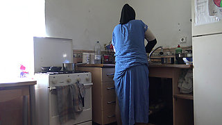 Homemade Hard Fucking Arab Wife in Kitchen