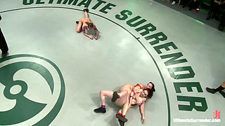 Rd2 Rib Crushing Scissor Holds Head Locks Finger Penetration During the Wresting.
