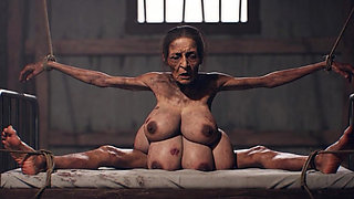 Old Granny with 6 Breasts in Bondage - Extremely Horny & Cumming Hard (ai)