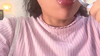 Fart Explosion After Eating Milk Intolerant Chubby Girl Bloated and Stuffed