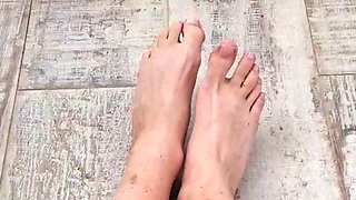 Enjoy a Slutty Compilation of Slim Feet, Perfect Bodied Brunette Babe Being a Horny Cock Hungry Slut