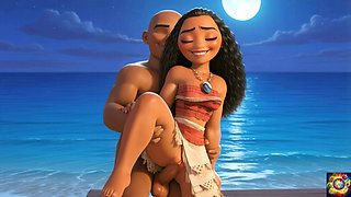 Moana's Playful Romance - Ai Animation Asmr
