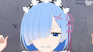 Rem Gets Pussy Creampied By Subaru Uncensored ReZero Hentai