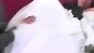 Insatiable Blonde Bride Takes Two Cocks at Once