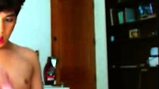 Hot gay twink dick masturbation video