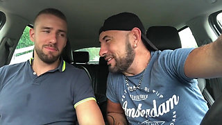 Creampied outdoor by sexy straight outdoor