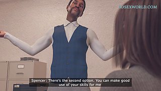 Fat Arse COUGAR Professor Nails the BIG BLACK COCK Director to Keep Her Job (THREE DIMENSIONAL Sexgame)