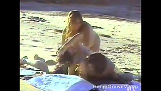 Big Tits Amateur Beach Fourgy - Double Penetration & Cumshot Fun