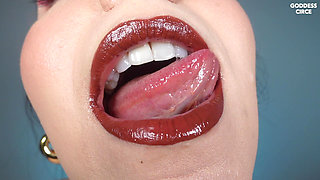 Inhale My Smoke - Close-up of My Mouth and New Sexy Lipstick