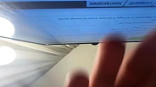 Tattood shemale tranny plays with ass during masturbation