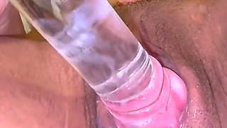 Pinay MILF Creams Glass Dildo to Shaking Orgasm - Lexxi Wett