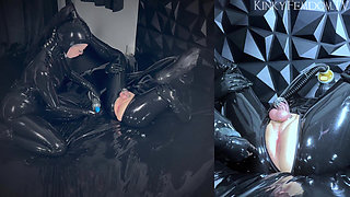 Latex Gas Mask Double Anal Fisting