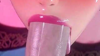 [kpop Demon Hunters] Zoey Sloppy Blowjob 3D Animation