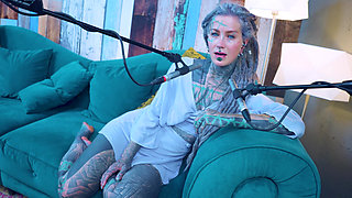 I talk about G - Grattitude- ASMR podcast SFW talking goth skinny girl dreadlocks tattoo model inked girl