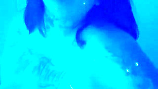 BBW Smoking in Her Psychedelic Bathroom - 4K