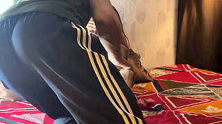 Hardcore Real Stepbrother Fucked Stepsister with His Thick Cock While Home Alone