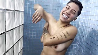 Tub with the Best Boyceta in Brazil Bare with Her Warm Jugs Out