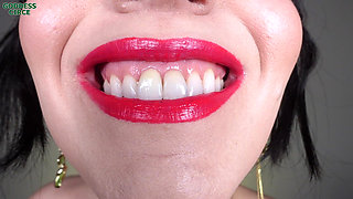 Beautiful Girl Smokes a Cigar - Ugly but Hot Lipstick