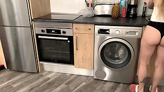 Stepmother Nimfomaniac Does Double Penetration with Vegetables!