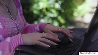 When there is no class,I sit on MILF teachers face