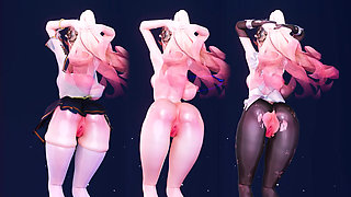 [mmd] Youlan Dale Phut Hon Triple Happiness Maid Panty Black Silk Together Super Short Jk Group