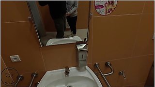 I Fuck A Young Student For Money In A Public Toilet