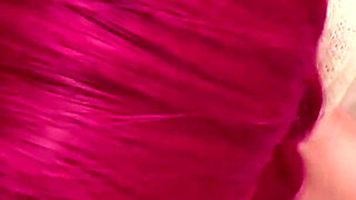 Masked Redhead Sucks Big Cock