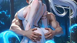 Elf Magical Moon Ritual, Forbidden Fantasy Taboo