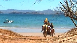 Bisexual Lovers Delfynn Delage and Katy Give a Tour Guide a Blowjob - Private Porn Sex Videos