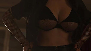 Dominos Beach 25 - Christie's Striptease for John in Front of Nikki & Scarlett While He Presses Her Boobs
