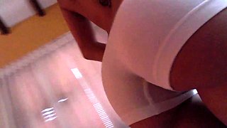 AMATEUR BIGTIT BLONDE TEEN MASTURBATES IN STALKINGS